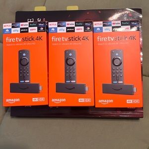 New never opened 3 Fire tv stick 4K